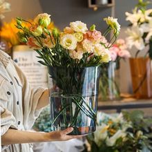 透明塑料花桶花盆花店专用鲜花收纳桶 花艺插花花卉储物桶保鲜桶