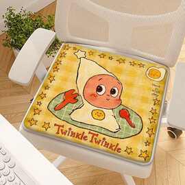 卡通星星人坐垫椅子垫仿羊绒办公室垫子学生宿舍教室椅垫现货批发