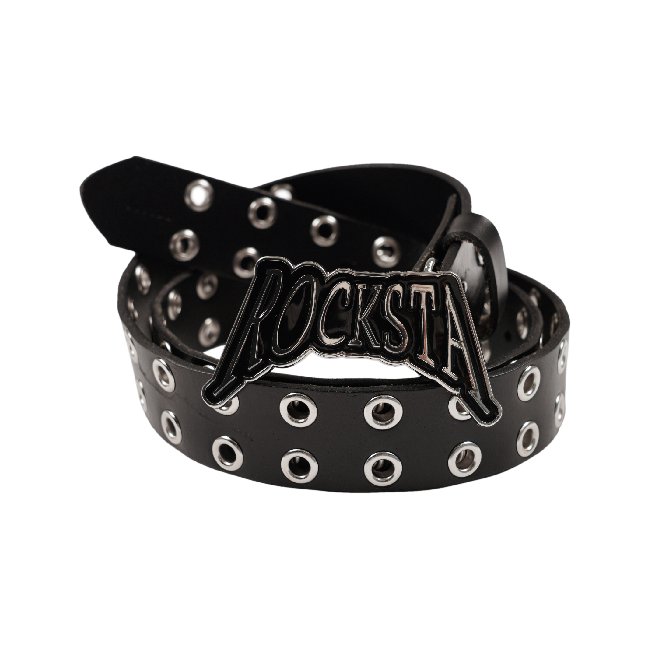 rckst 2021rocksta黑色纯牛皮朋克方钉/双排扣/无钉/三款铆钉皮带