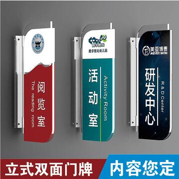 办公室双面立式侧装门牌批发亚克力科室牌学校医院部门侧挂牌