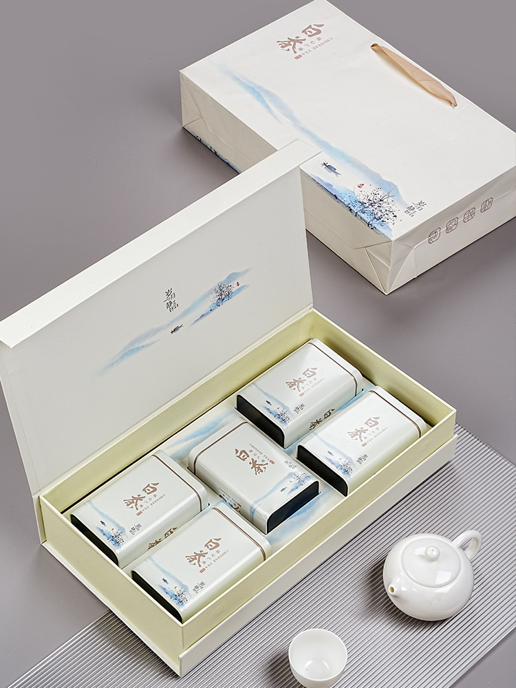 白茶茶叶空礼盒装半斤一斤装铁盒礼盒安吉白茶茶包装盒-阿里巴巴