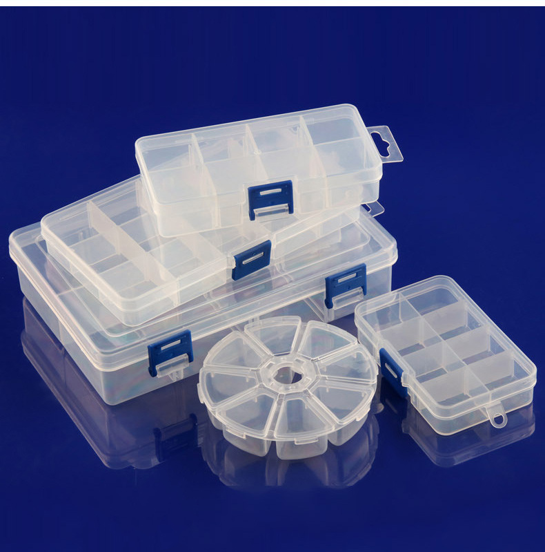 透明塑料螺丝收纳盒小格子五金配件电子零件样品工具储物盒子