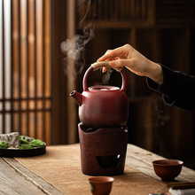 围炉煮茶炭炉烧水煮茶炉手工红泥风炉小火炉木炭橄榄炭煮茶器家用