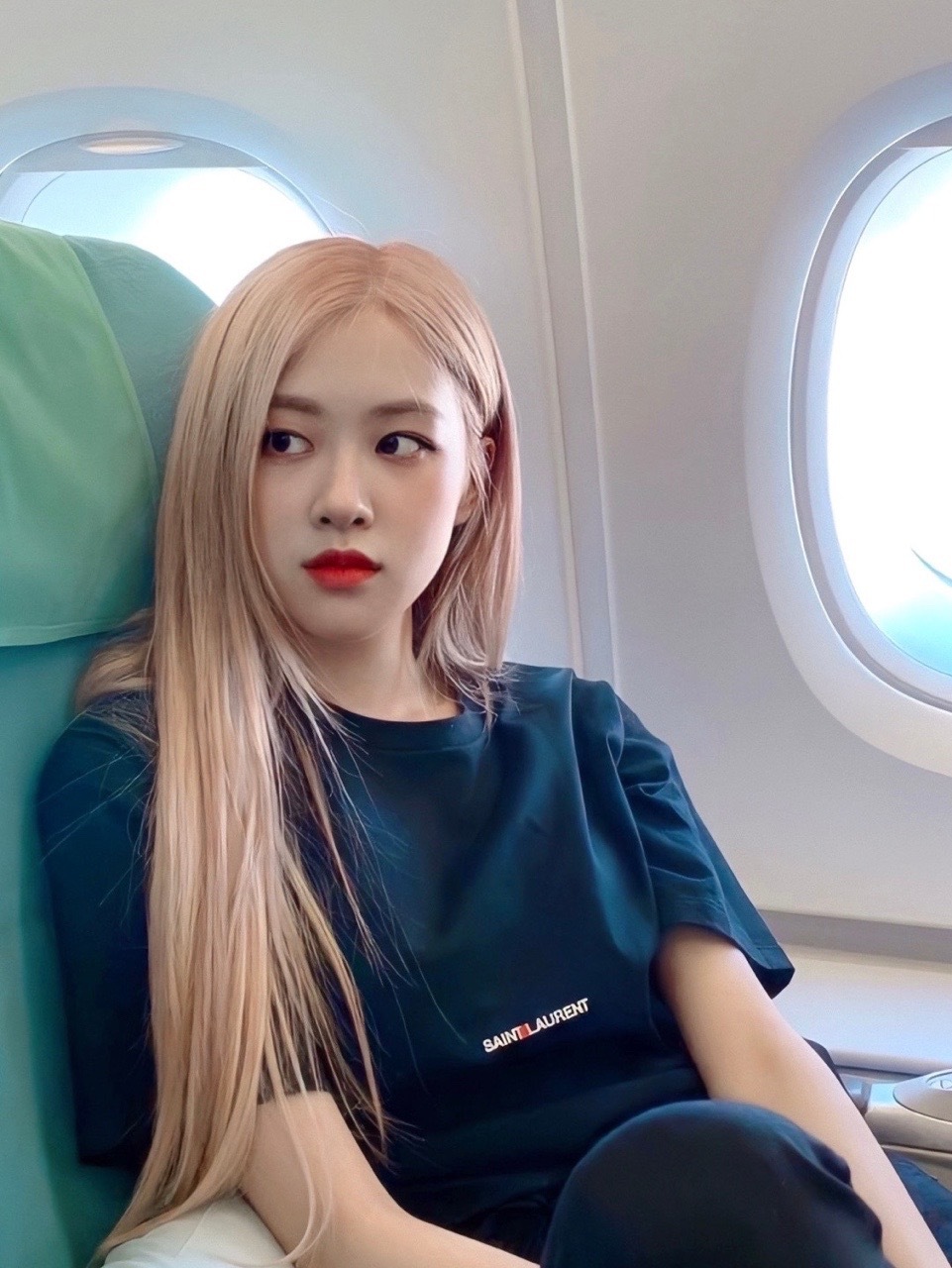 网红假发女长直发韩式时尚rose肉丝同款中分奶茶白金中长发全