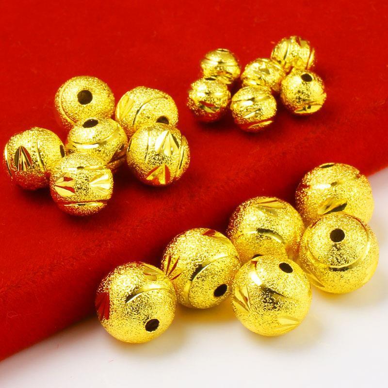 正品黄金手链转运珠9999足金子纯金首饰路路通细小男女款金珠散珠