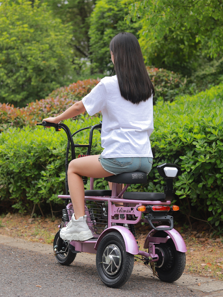 电动三轮车女性迷你家用折叠小型三轮车接送孩子代步电瓶车