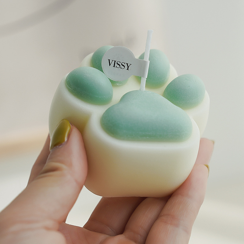 Large Cat's Paw Aromatherapy Candle Wholesale Spot DIY Handmade Ins Birthday Gift Cute Cat Claw Cat's Paw Candle