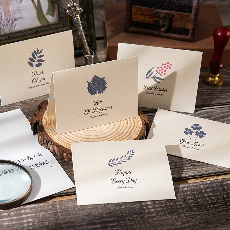 亚马逊教师节贺卡情人感恩祝福卡片简约小卡母亲节商务留言卡批发