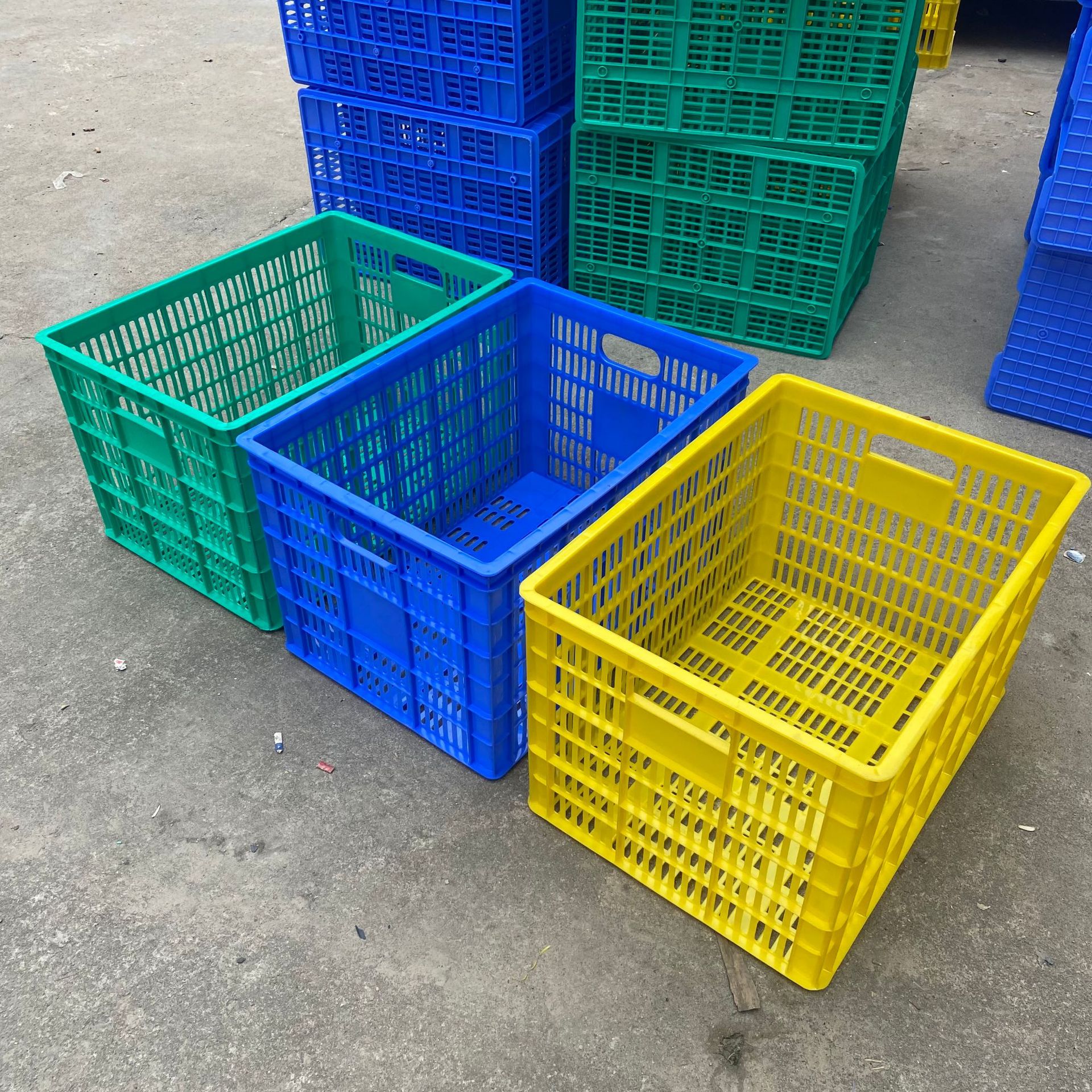 腾越加厚塑料胶箩 工厂周转箩 蔬菜水果周转筐 运输塑料胶筐 胶框