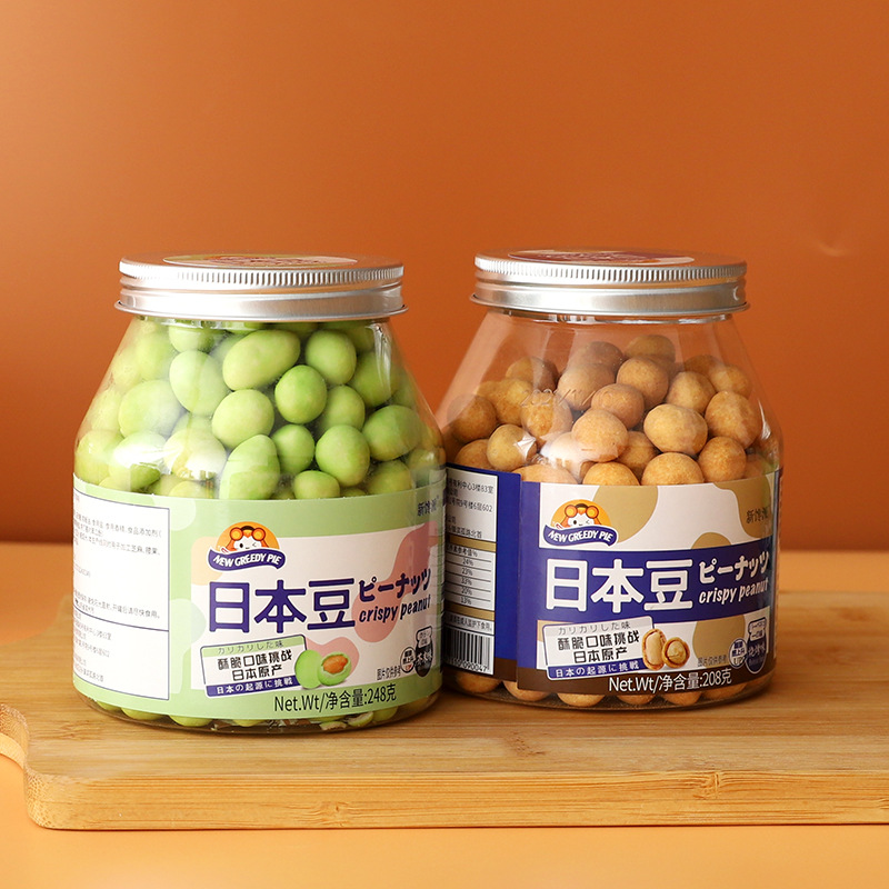 新馋派日本豆日式芥末烧烤什锦味花生豆皮鱼皮花生炒货小吃零食品