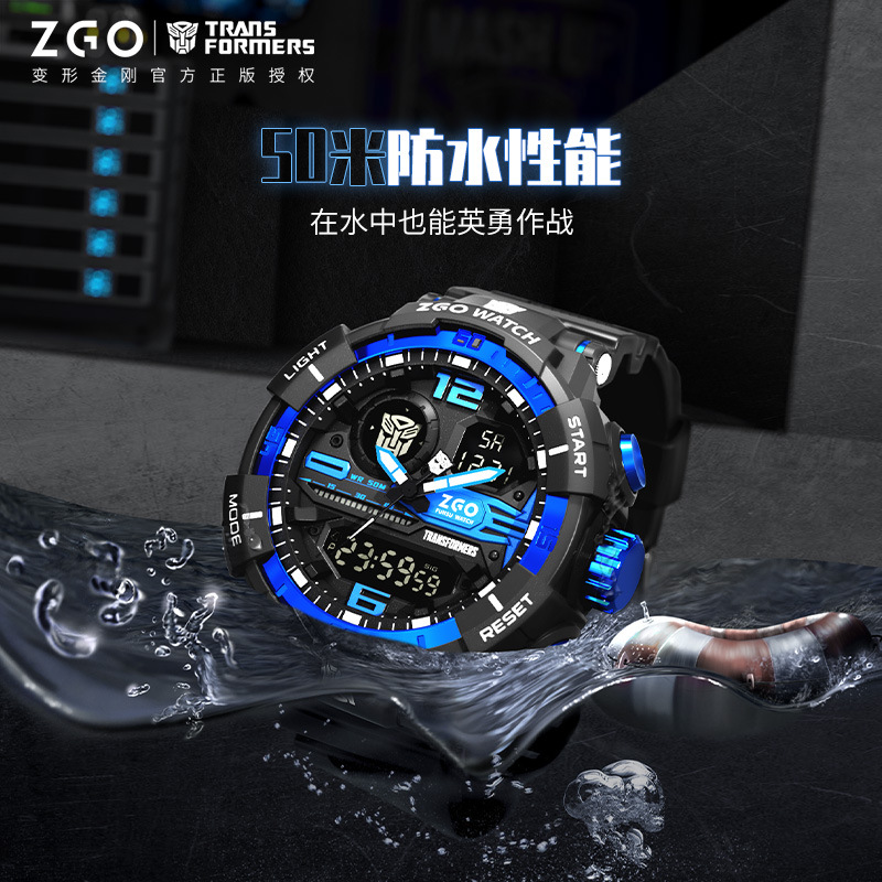 Transformers Children's Watch Wholesale 2023 Waterproof Student Sports Watch Boy Multi-Functional Children's Electronic Watch