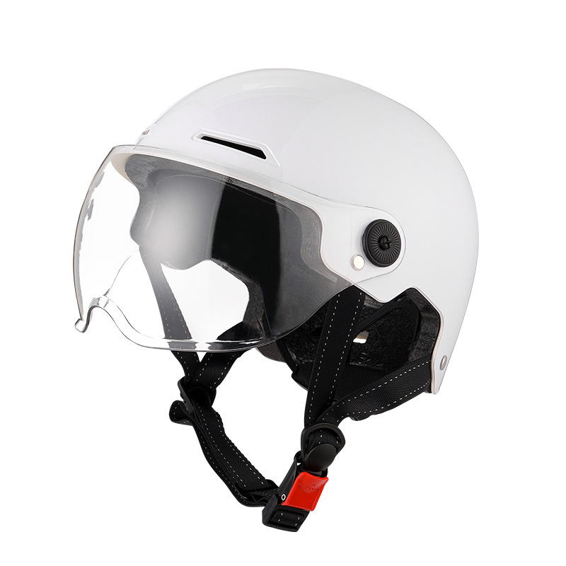 3c认证电动电瓶摩托车头盔灰男女士款冬季保暖半盔四季通一件起批