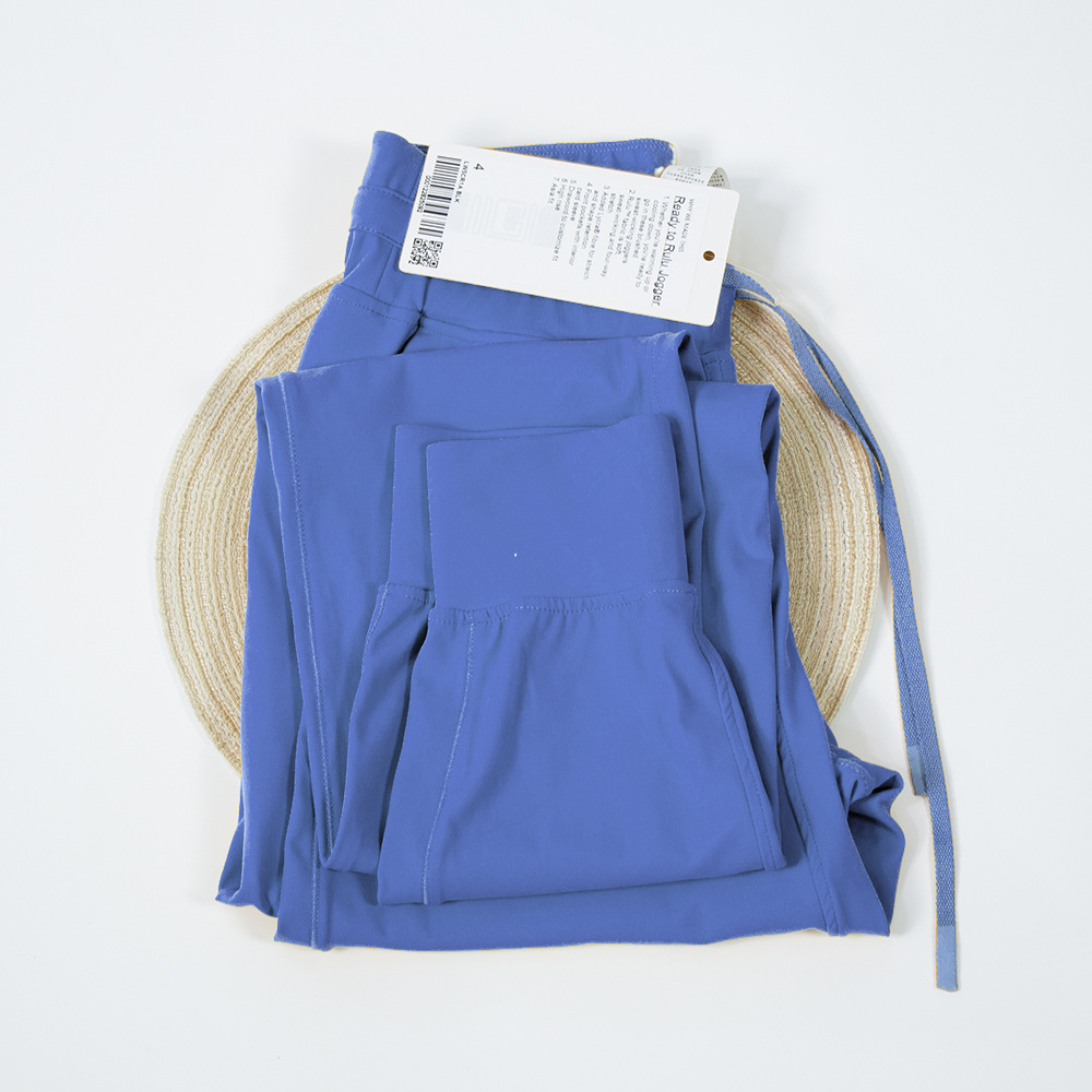 新款瑜伽服ready to抽绳弹力高腰束脚慢跑裤女士运动健身休闲长裤