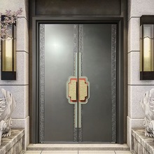 热卖款精雕铸铝门 全铝型材工艺 搭配指纹锁 甲级防盗门入户门