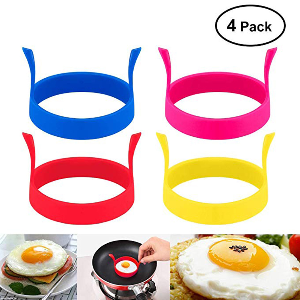 Silicone Binaural Omelette Maker DIY round Egg Frying Pan Food Grade