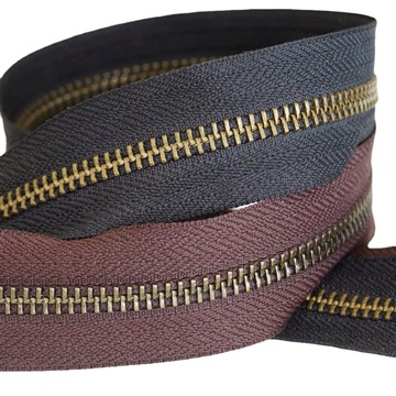 3号5号金属拉链 箱包手袋铜牙拉链 黑色彩色码装浅金y牙双拉拉链