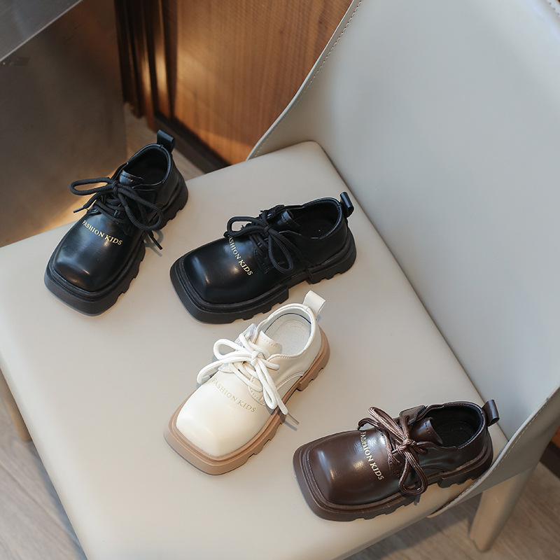 女童小皮鞋春秋新款厚底玛丽珍鞋儿童英伦单鞋演出方头公主乐福鞋