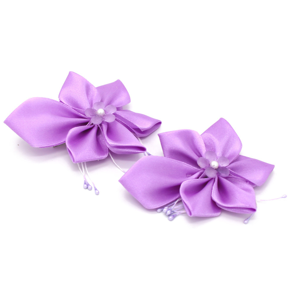 亚马逊速卖通动漫卡通人物同款紫色蝴蝶结花朵头花发饰cosplay