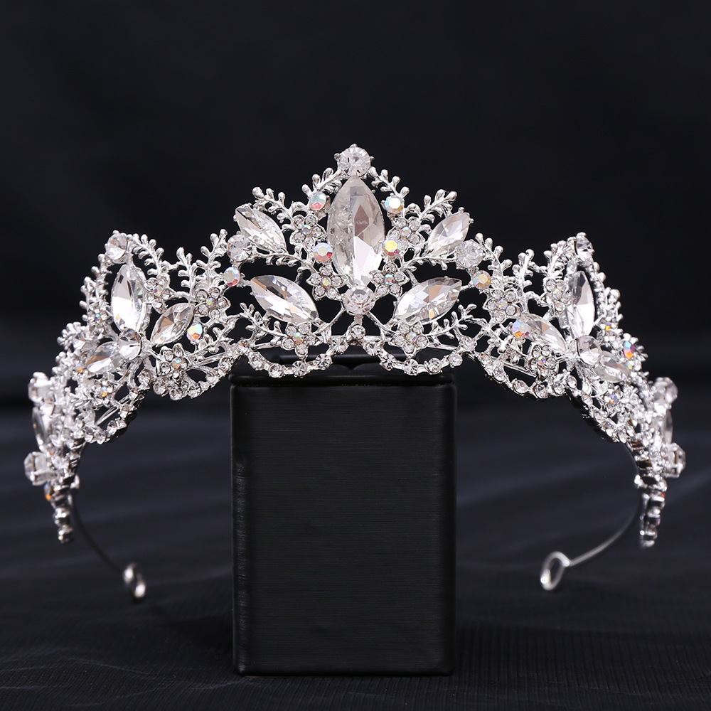 热销新款新娘头饰 巴洛克精美皇冠新娘k金皇冠婚纱配饰 皇冠发饰