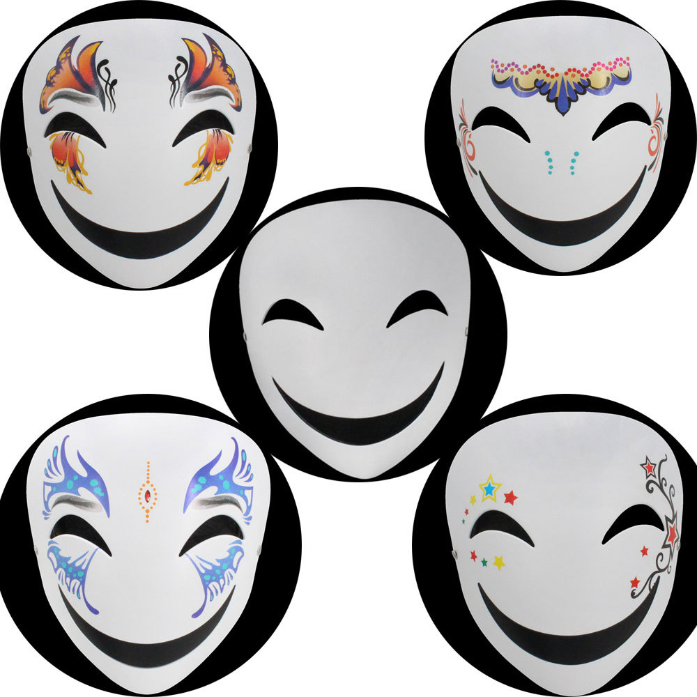 蛭子影胤面具漆黑的子弹小丑笑脸蝴蝶星星皇冠动漫脸罩万圣节装扮