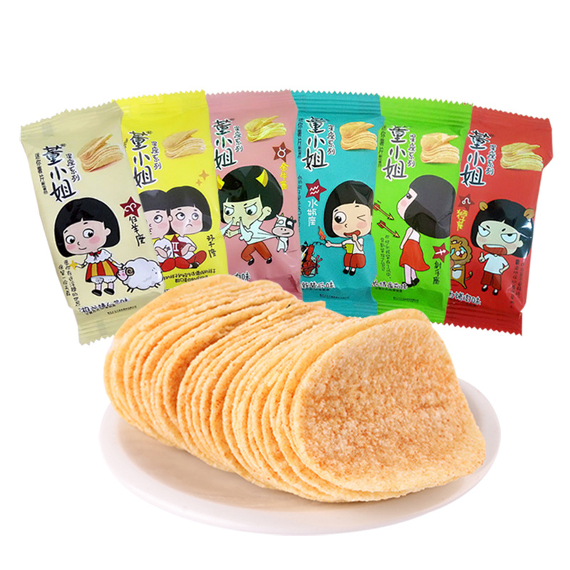 包邮董小姐薯片5斤/箱烤肉炸鸡原味常温包装焙烤办公室休闲小箱装