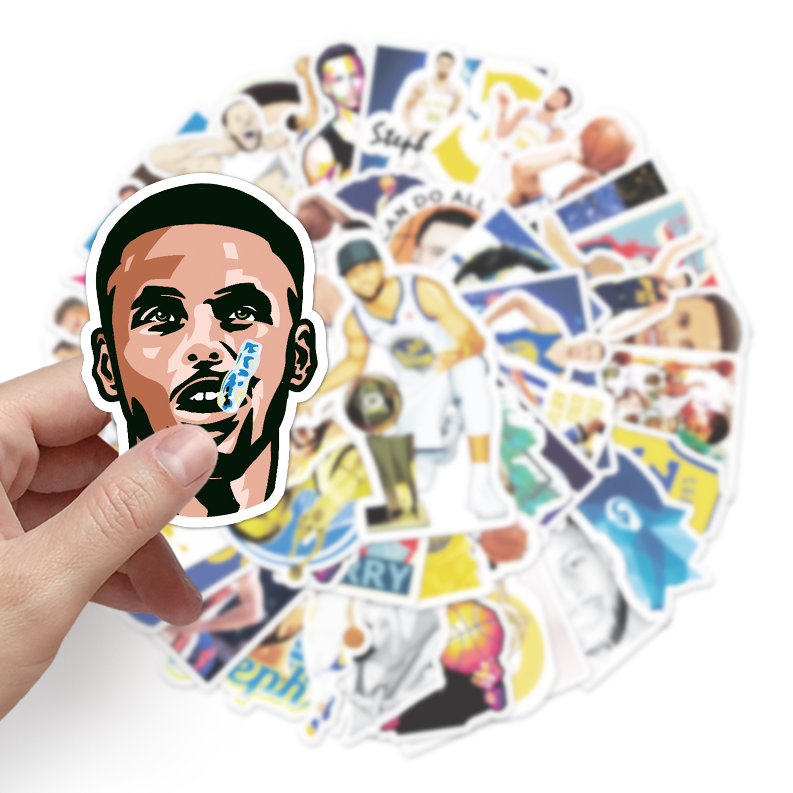 50张库里篮球明星涂鸦贴纸行李箱滑板车平板电脑汽车卡通装饰贴纸