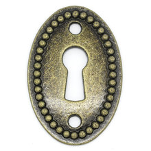 2 PCs Classic Metal Connectors Oval Antique Bronze Keyhole跨