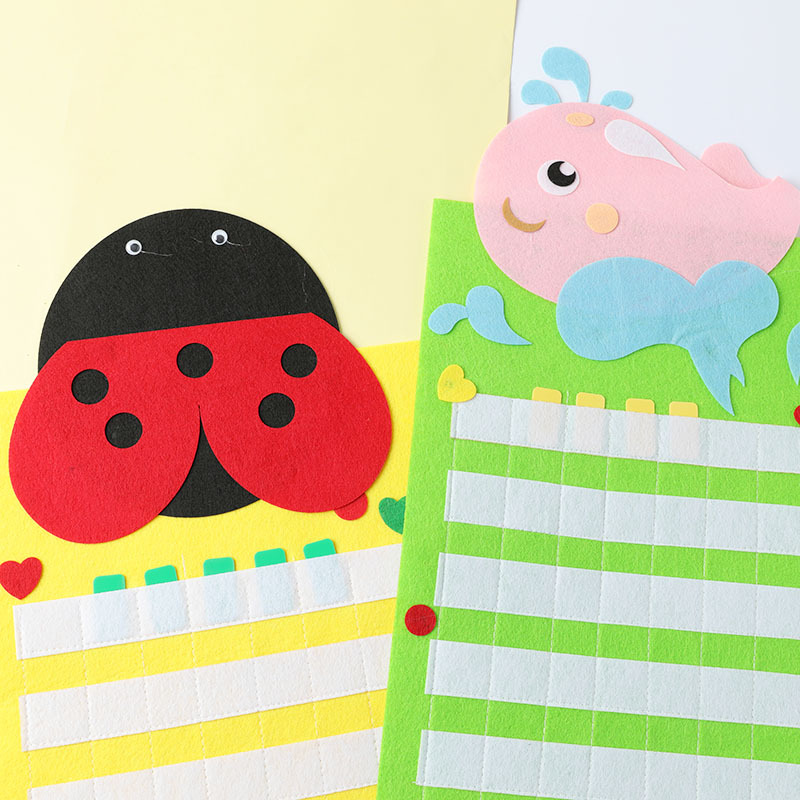 幼儿园区域活动材料进区卡袋区角投放diy卡通动物自制手工晨检袋