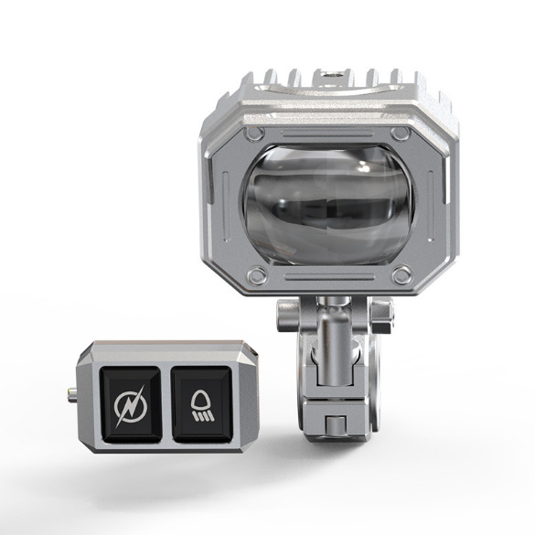 t6摩托车射灯 强光远射led灯 双色小钢炮 大灯照明灯防水改装灯