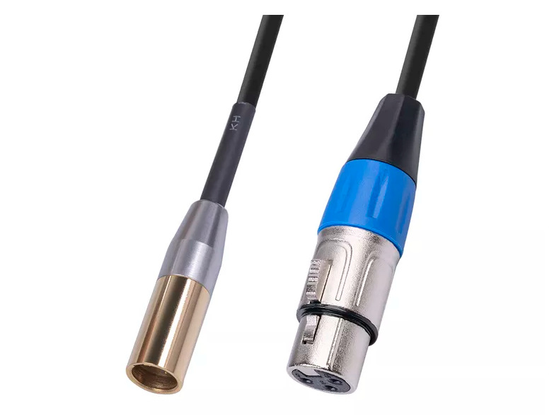 mini xlr 3芯公头转3芯卡农母音频线 双层屏蔽麦克风线3米