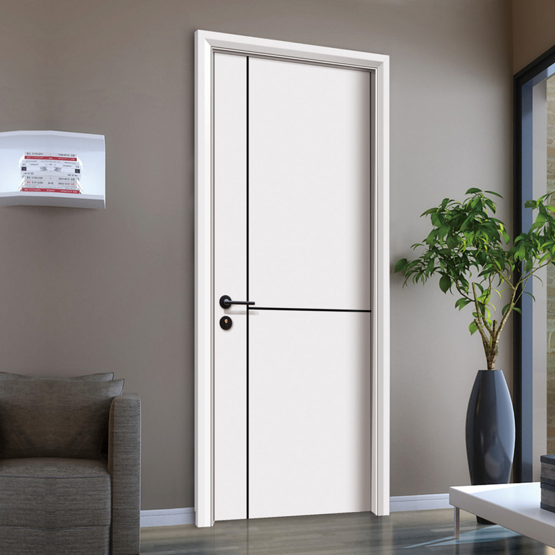 厨房浴室室内门现代隔音卧室房门简约夹板房间卫生间门平开夹板门