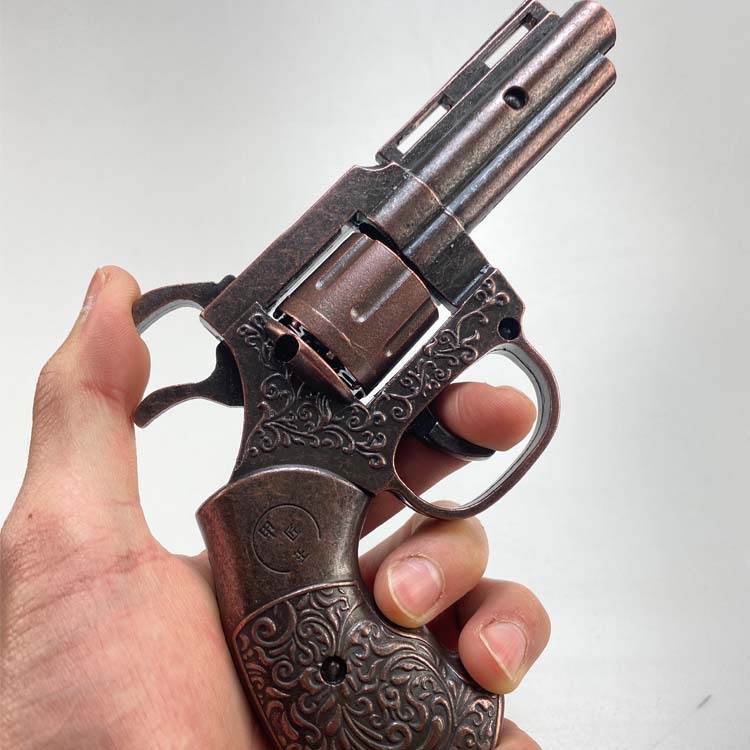 甲匠王侧开全金属侧左轮砸炮枪砸响枪纸炮枪8090怀旧玩具不可发射