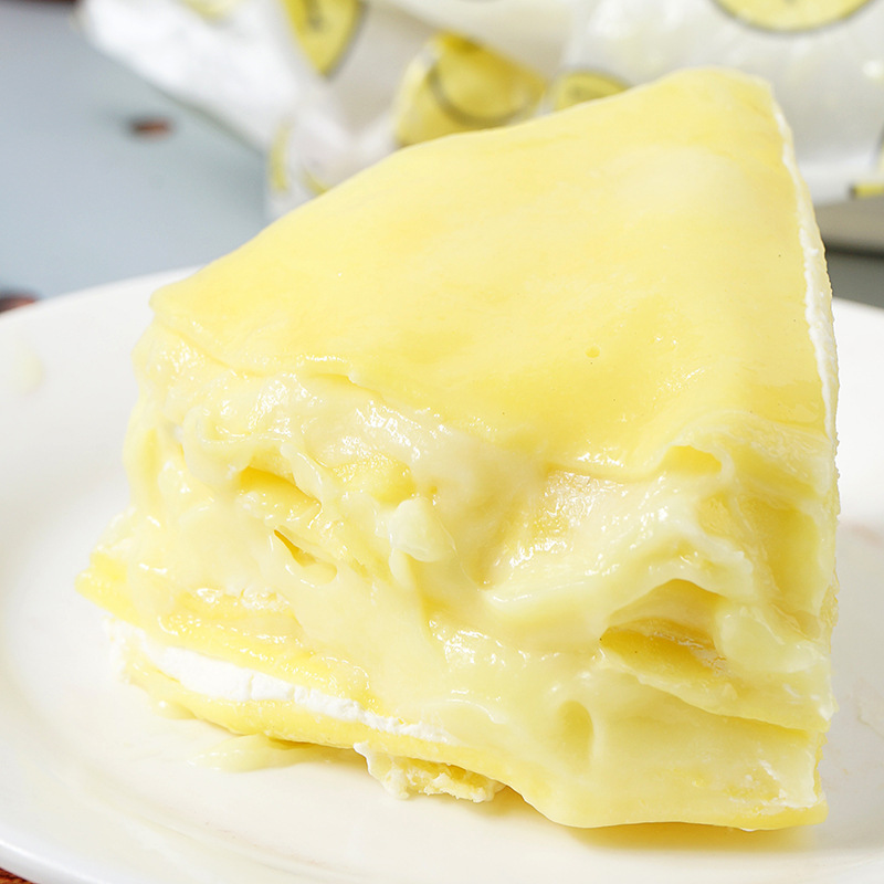 朗益爆浆榴莲千层蛋糕现做休闲零食冷冻奶油蛋糕甜品休闲零食糕点