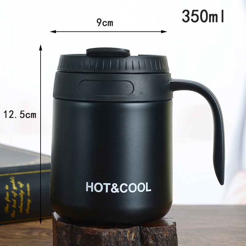 Factory Direct Supply Household Minimalist Thermos Cup with Handle Stainless Steel Insulated Coffee Pot Business Gift Cup Coffee Cup