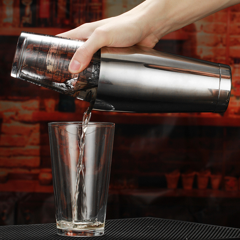 波士顿玻璃扣杯摇酒器 美式摇酒壶 调酒杯 雪克壶摇壶 酒吧调酒器