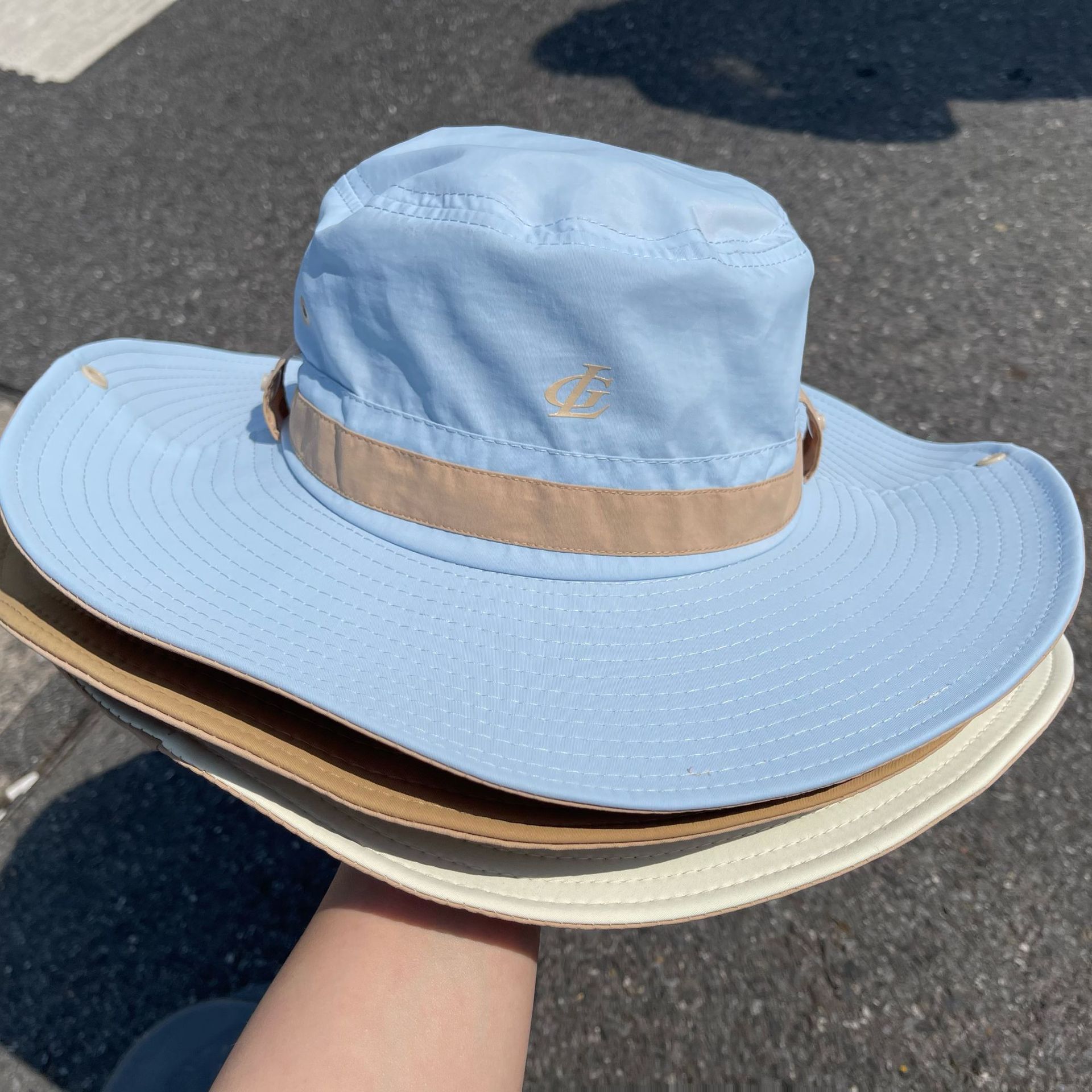 西部牛仔帽渔夫帽爬山沙漠防晒帽女户外太阳男遮阳帽子登山帽徒步