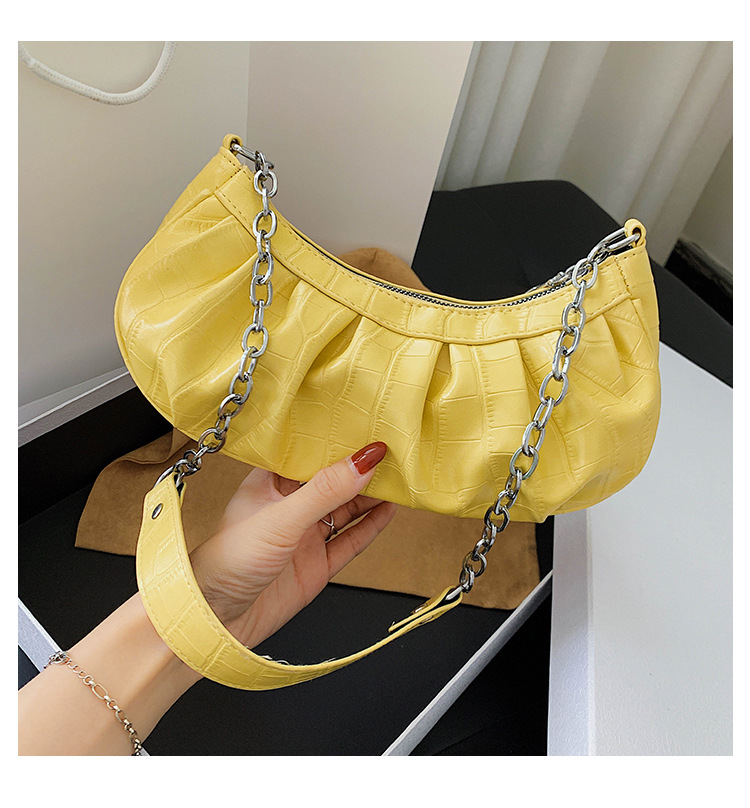 Women's Bag 2021 Spring and Summer New Fashion Korean Style Chain Shoulder Underarm Bag Pleated Clouds Dumpling Bag