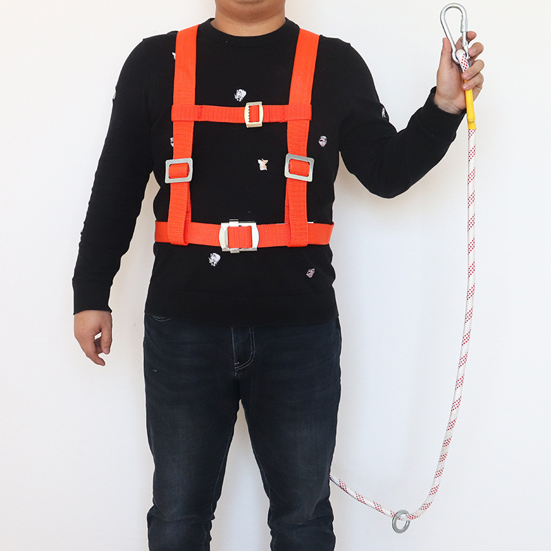 高空作业安全带 国标双背三点 半身式保险防坠落建筑工地用-阿里巴巴