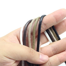 3毫米圆皮绳子材料手工仿皮绳项链彩色皮条装饰条皮带枪带娃衣