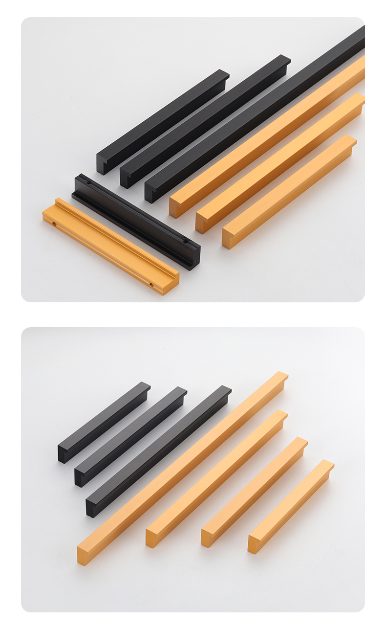 现代简约l型拉手铝型材加长把手橱柜抽屉拉手铝合金衣柜一字拉手