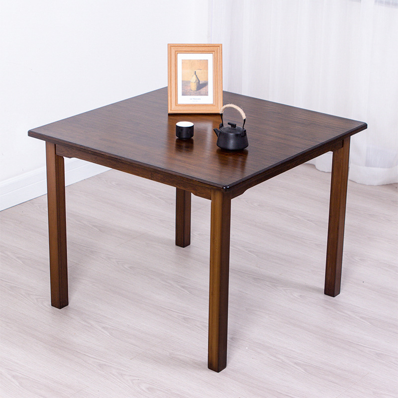四方桌家用小方桌实木小户型餐桌正方形方桌子农村老式楠竹吃饭桌