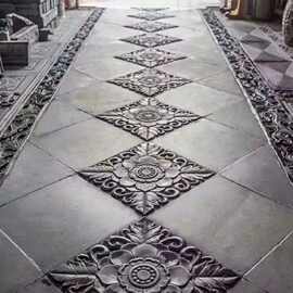 仿古地砖砖雕浮雕中式四合院防滑耐磨抗冻抗压古建地砖唐莲地砖