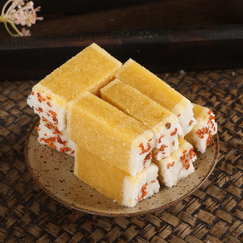 桂花芡实糕食品温州特产传统手工小吃美食八珍糕点心网红健康零食