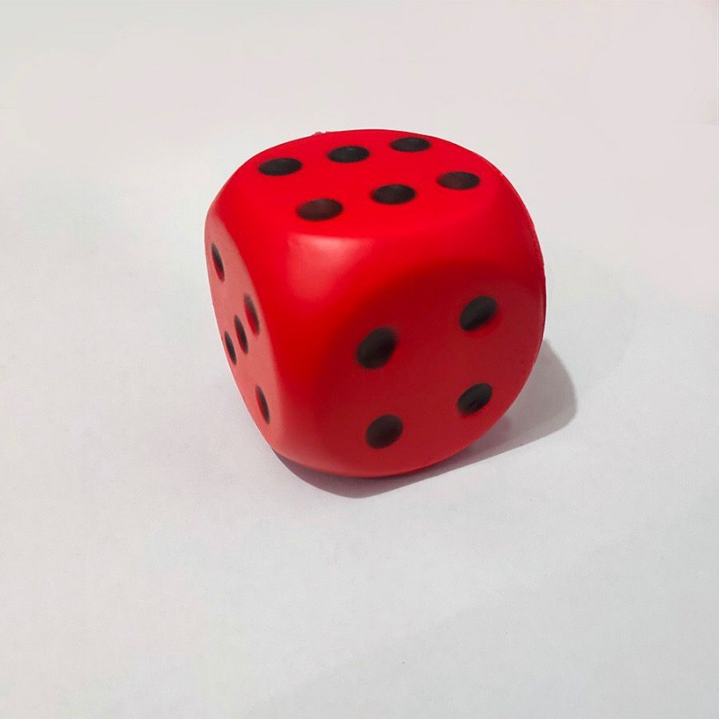 Large Dice 6cm Pu Sponge Solid Elastic Soft Ball Children's Toy Simulation Gift Hand Pinch Stress Ball Hot