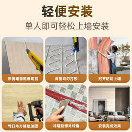 软瓷砖超薄柔性石材软质3d洞石板软石罗马白洞石外墙贴皮装饰面板