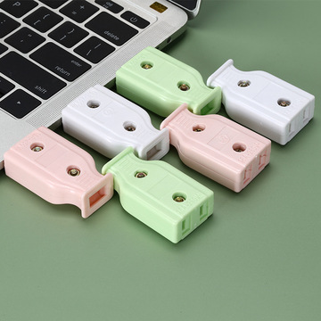 外贸公母插头座 电源插头多用延长接线插孔2脚 对插公母二孔插座