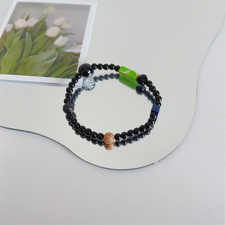 New Chinese Style Colorful Cartoon Beaded Bracelet Special-Interest Design Retro Temperament Wild Couple Girlfriends Bracelet for Women