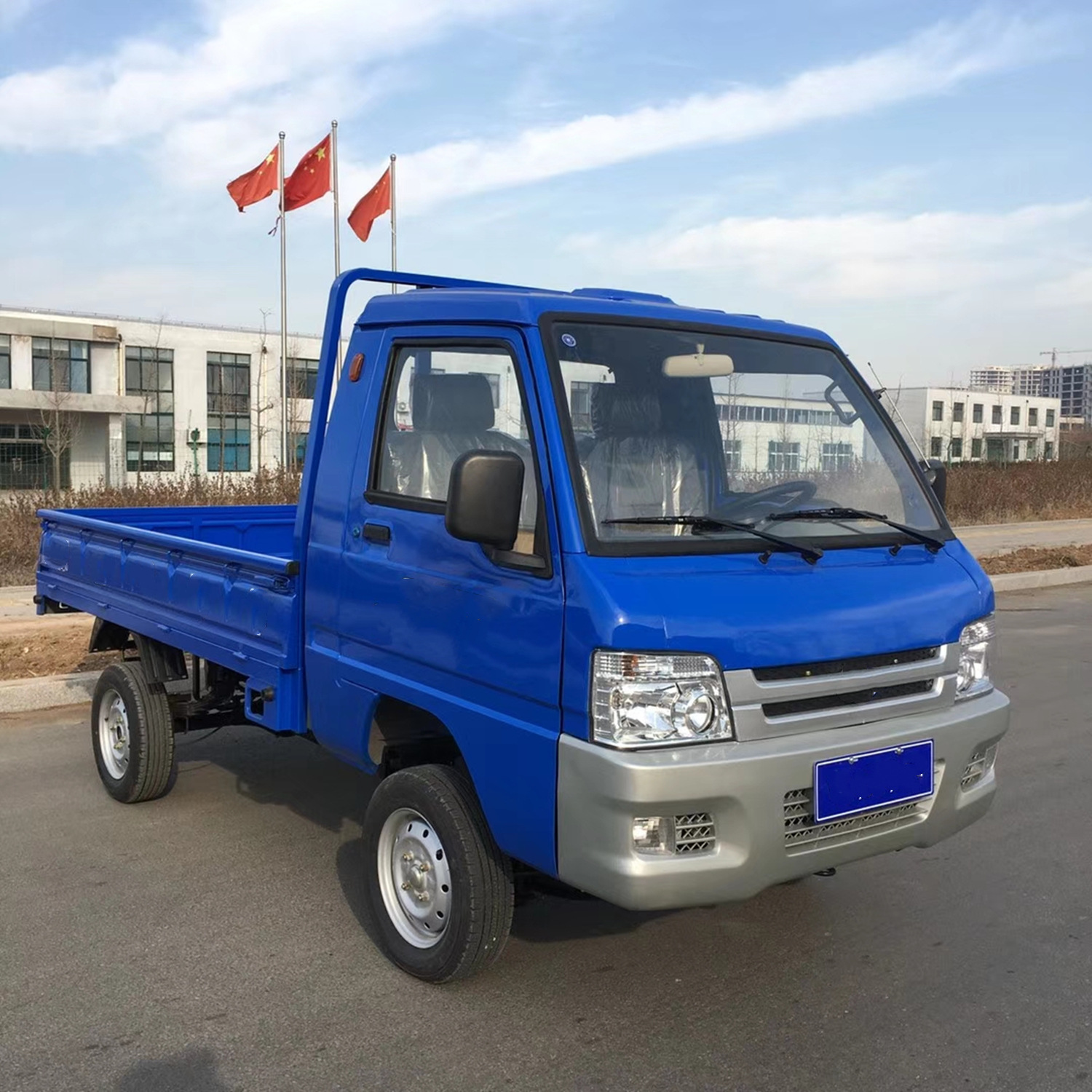 单排座封闭驾驶室货车电动四轮载货车运输车厂家发电厂煤炭采样车