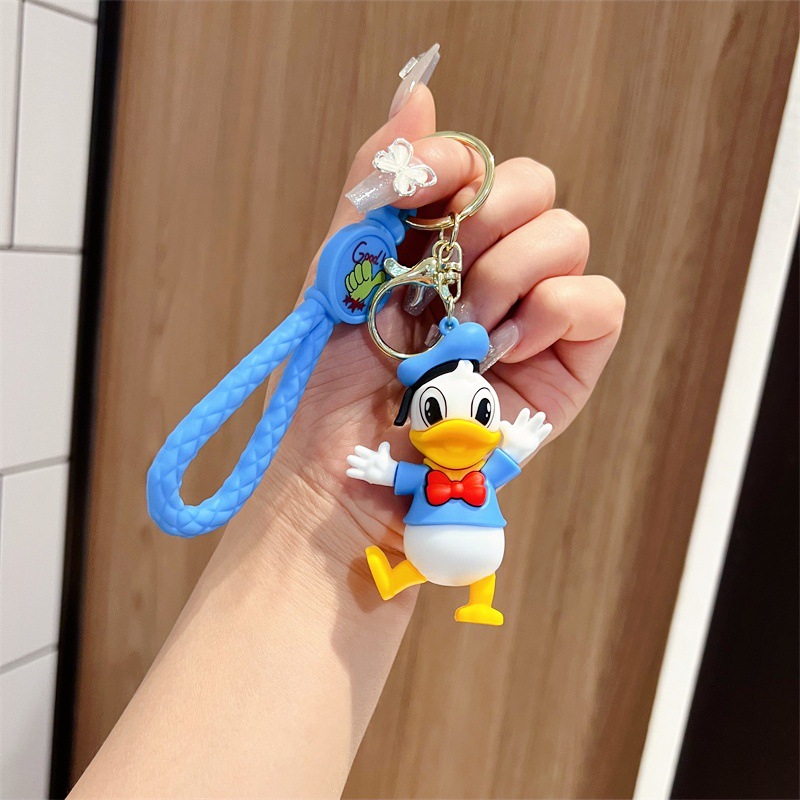 Creative Cartoon Mickey's Great Clubhouse Hunt Keychain Cute Mickey Minnie Donald Duck Key Chain Men and Women Handbag Pendant