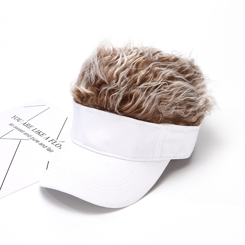 Wig Cotton Air Top Chinese Landlord Hat Cross-Border Supply Cotton Baseball Cap Hip Hop Sunshade Funny Peaked Sun Hat